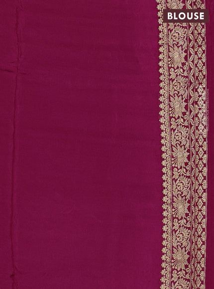 Crepe silk ssaree mustard yellow and pink with allover mina weaves & pita work and zari woven border