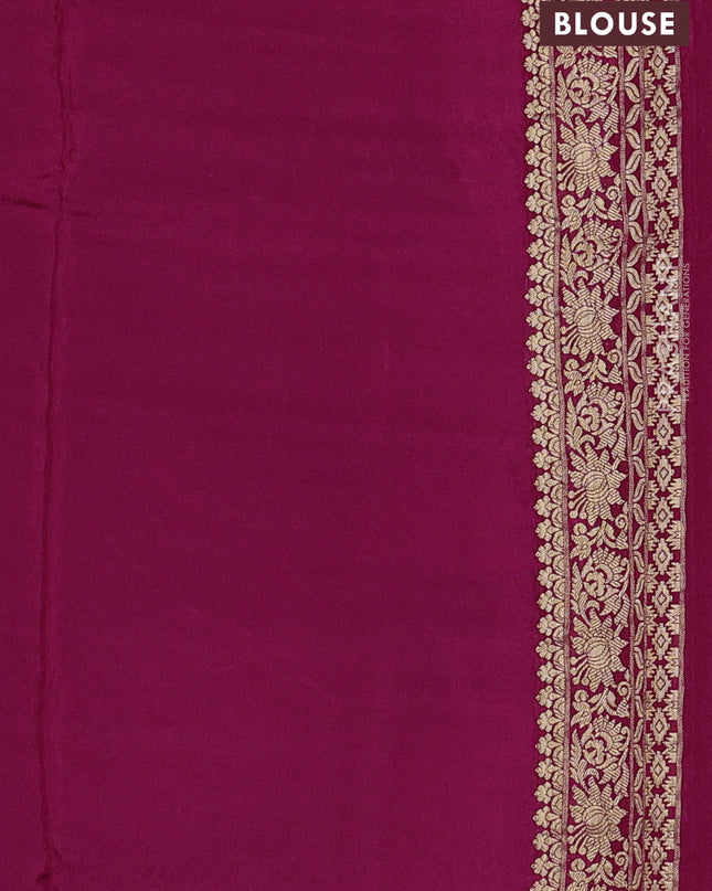 Crepe silk ssaree mustard yellow and pink with allover mina weaves & pita work and zari woven border
