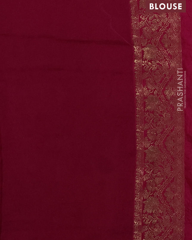 Crepe silk ssaree cream and pink with allover mina weaves & pita work and zari woven border
