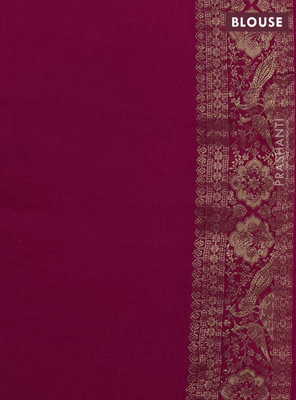 Crepe silk ssaree pink with allover mina weaves & pita work and zari woven border