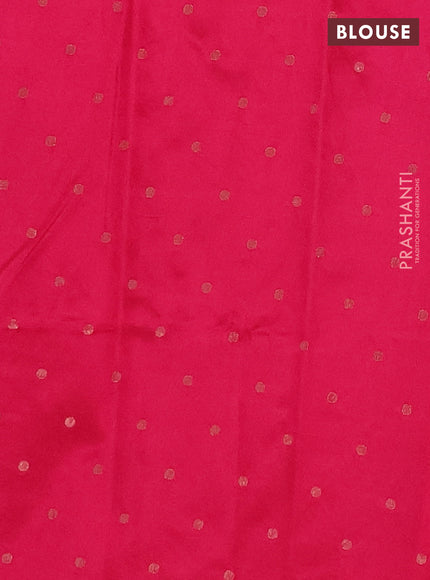 Semi raw silk saree pink with zari woven buttas and zari woven border