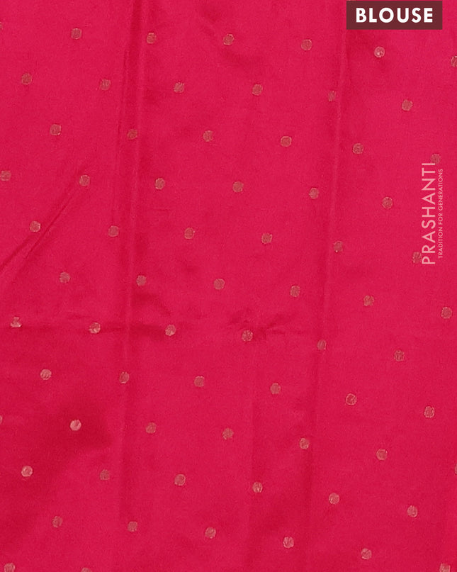 Semi raw silk saree pink with zari woven buttas and zari woven border