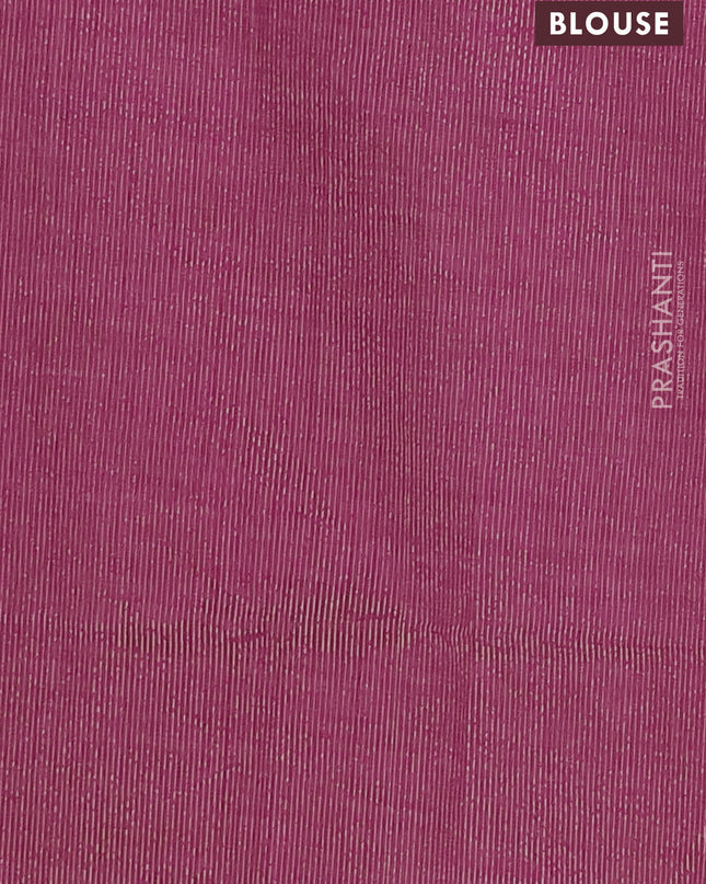 Semi raw silk saree pink with zari woven buttas and rettapet zari woven border