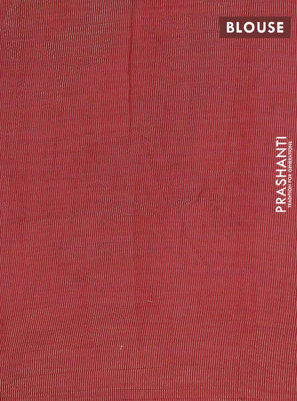 Semi raw silk saree maroon with annam zari woven buttas and rettapet zari woven border