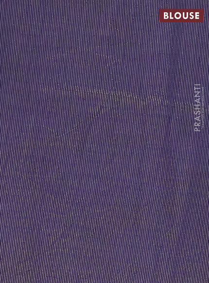 Semi raw silk saree blue with annam zari woven buttas and rettapet zari woven border