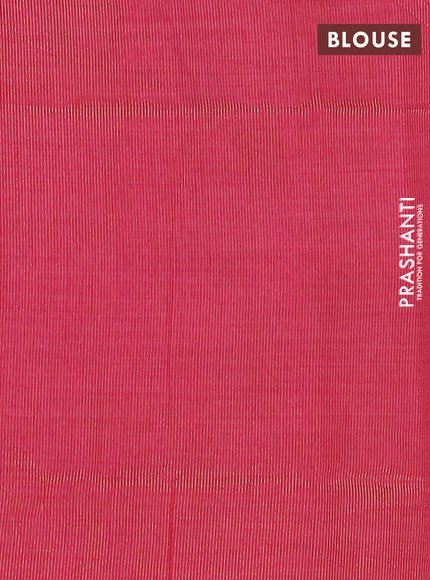 Semi raw silk saree pink with zari woven buttas and zari checked butta border