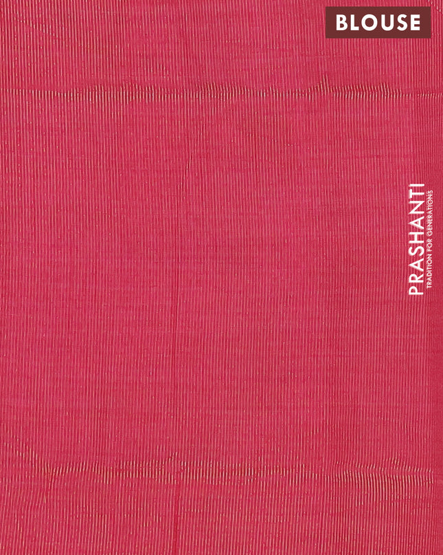 Semi raw silk saree pink with zari woven buttas and zari checked butta border