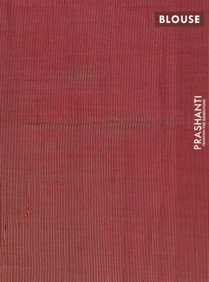 Semi raw silk saree maroon with zari woven buttas and zari checked butta border