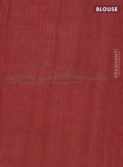 Semi raw silk saree maroon with zari woven buttas and zari checked butta border