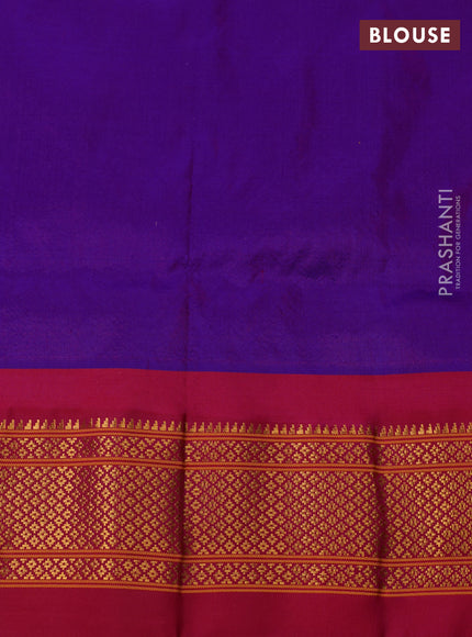 Pure paithani silk saree purple and pink with zari woven buttas and paithani weaving pallu