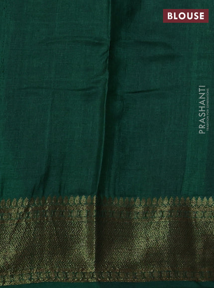 Banarasi tussar silk saree purple and green with thread & zari woven buttas and woven border
