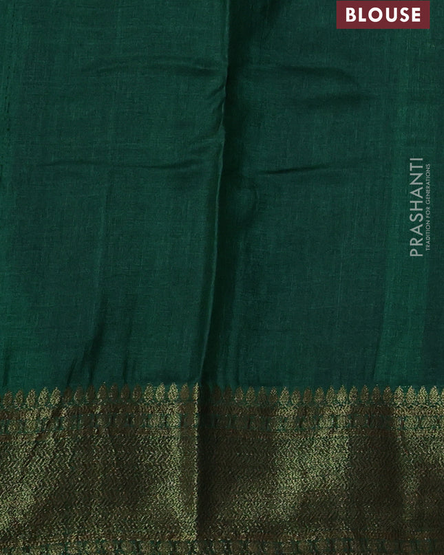 Banarasi tussar silk saree purple and green with thread & zari woven buttas and woven border