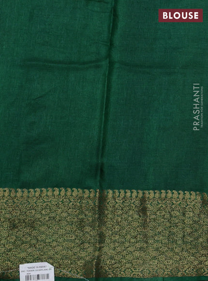 Banarasi tussar silk saree wine shade and green with allover thread & zari weaves and woven border