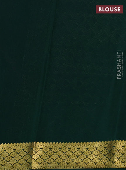 Pure mysore silk saree pink and green with allover zari woven buttas and zari woven border
