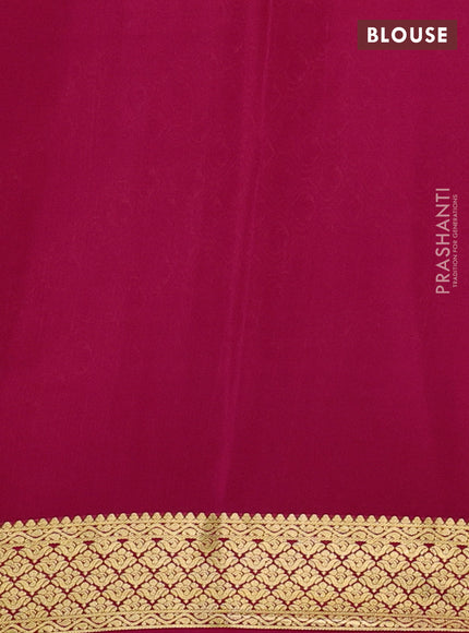 Pure mysore silk saree pastel blue shade and pink with allover zari woven buttas and zari woven border