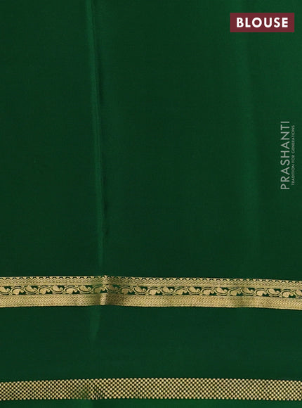 Pure mysore silk saree pink and green with zari woven buttas and rettapet zari woven border