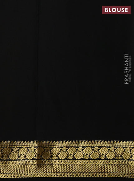 Pure mysore silk saree mustard yellow and deep coffee brown with plain body and zari woven border