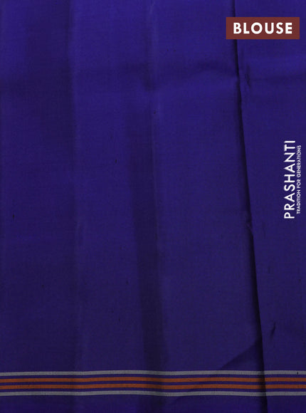 Rajkot Patola Silk Saree blue with allover Ikat weaves and simple border