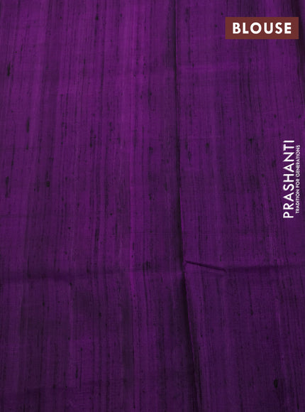 Rajkot Patola Silk Saree deep violet with allover Ikat weaves & Jute finished and simple border