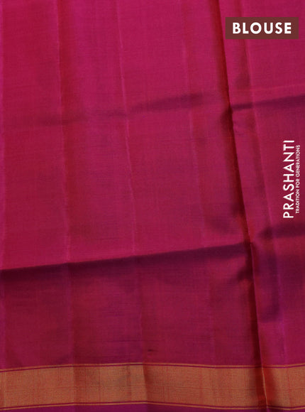 Rajkot Patola Silk Saree purple and pink with allover Ikat weaves and simple border