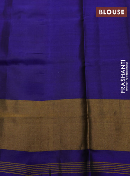 Rajkot Patola Silk Saree pink and blue with allover Ikat weaves and ikat zari woven border
