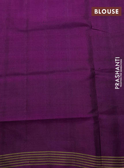 Rajkot Patola Silk Saree purple with allover Ikat weaves and ikat zari woven border
