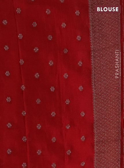 Banarasi Art Georgette Saree black and maroon with woven buttas and woven border
