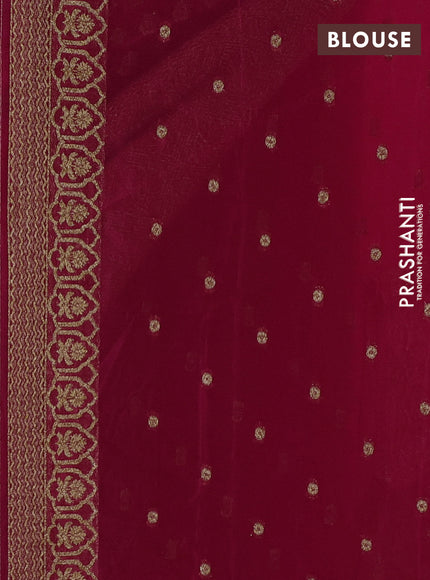 Banarasi Art Georgette Saree pink with woven buttas and woven border