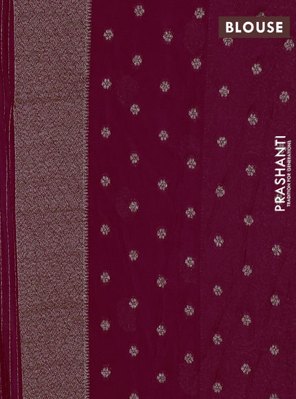 Banarasi Art Georgette Saree pink with woven buttas and woven border