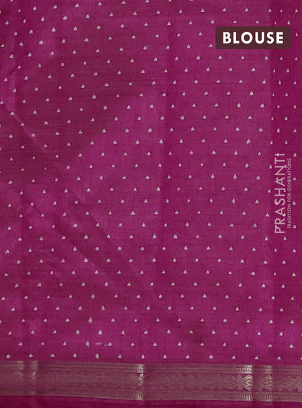 Semi raw silk saree pink with allover geometric prints and zari woven border