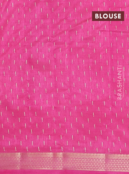 Semi raw silk saree light pink with allover geometric prints and zari woven border