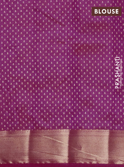Semi raw silk saree pink with allover butta prints and zari woven border