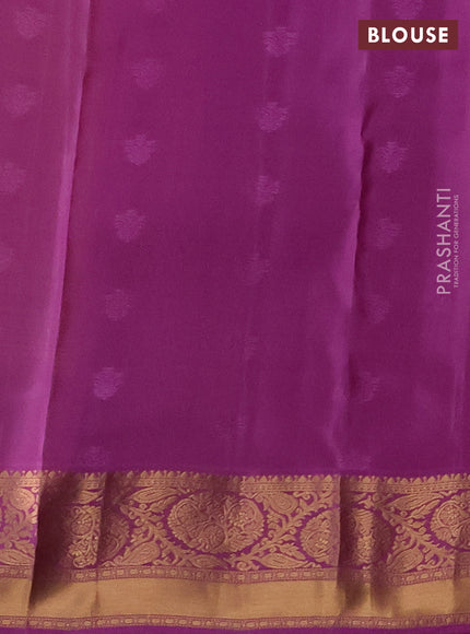 Kanchipuram silk saree yellow and pink with zari woven buttas and zari woven border