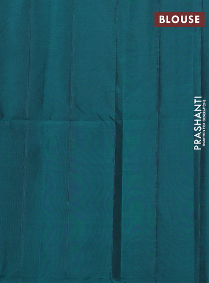 Kanchipuram soft silk saree violet and green with allover zari woven buttas and zari woven border