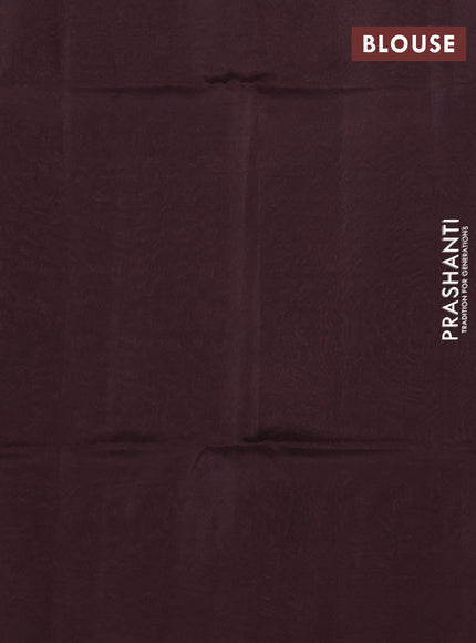 Kanchipuram soft silk saree magenta pink and coffee brown with allover zari woven buttas and zari woven border