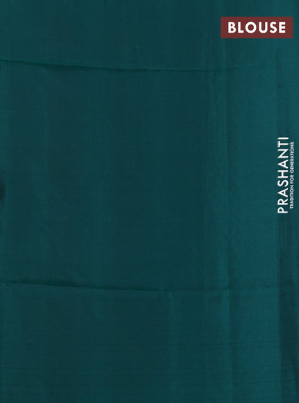 Kanchipuram soft silk saree coffee brown and green with zari woven buttas and zari woven border