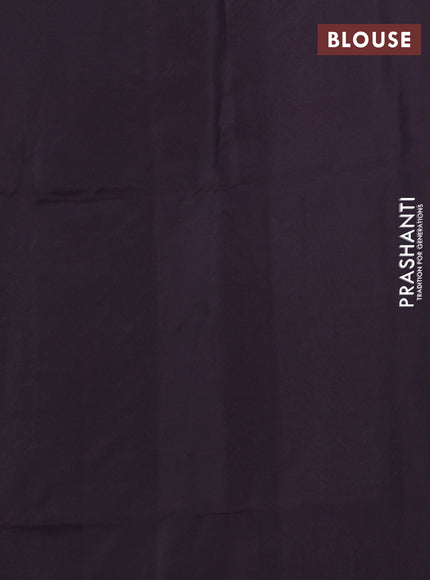 Kanchipuram soft silk saree teal shade and deep wine with zari woven buttas and zari woven border