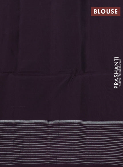 Kanchipuram soft silk saree lavender and deep wine with zari woven buttas and zari woven border