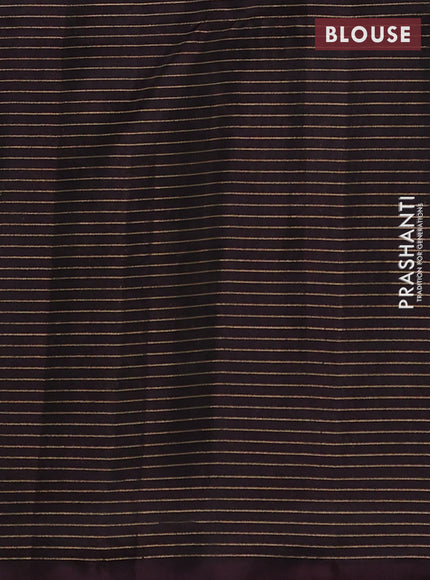 Kanchipuram soft silk saree pastel lavender and deep wine with allover zari checked pattern and piping border