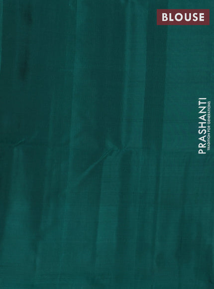 Kanchipuram soft silk saree coffee brown and green with zari woven buttas and zari woven border