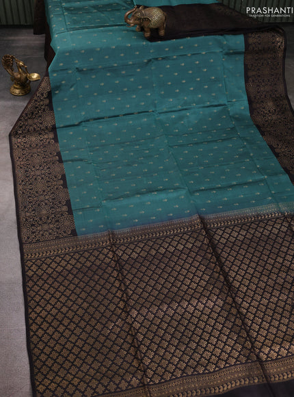 Kanchipuram soft silk saree pastel green and deep wine with zari woven buttas and zari woven border