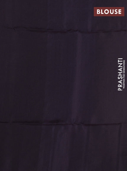 Kanchipuram soft silk saree rustic orange and deep wine with zari woven buttas and zari woven border