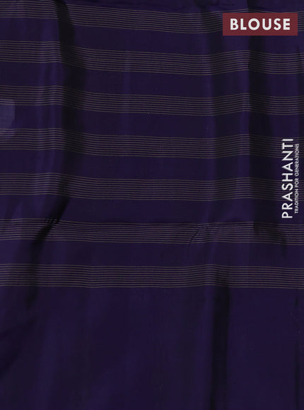 Kanchipuram soft silk saree lavender and blue with allover zari weaves & buttas and zari woven border