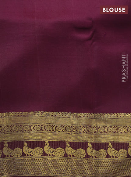 Pure kanchipuram pen kalamkari saree mehendi green and deep wine with allover penkalamkari prints and zari woven border