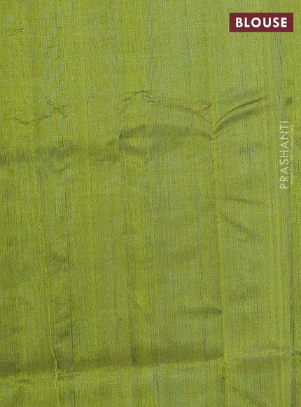 Silk cotton saree cs blue and light green with zari woven buttas and elephant butta border