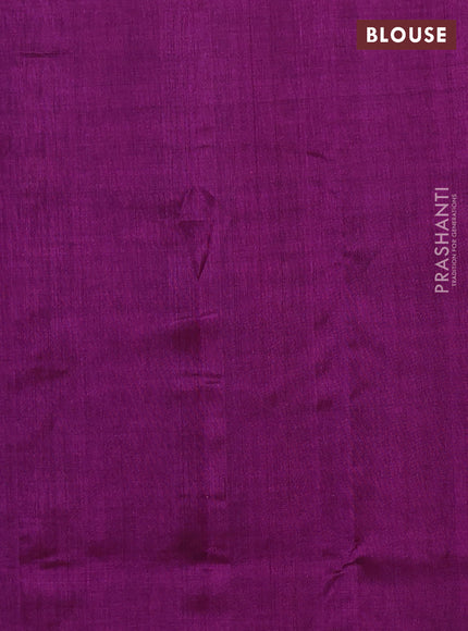 Silk cotton saree purple with zari woven buttas and elephant butta border