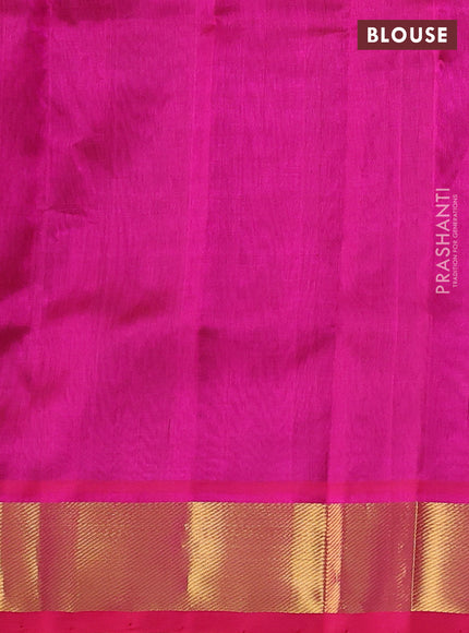 Silk cotton saree purple and pink with zari woven buttas and zari woven border
