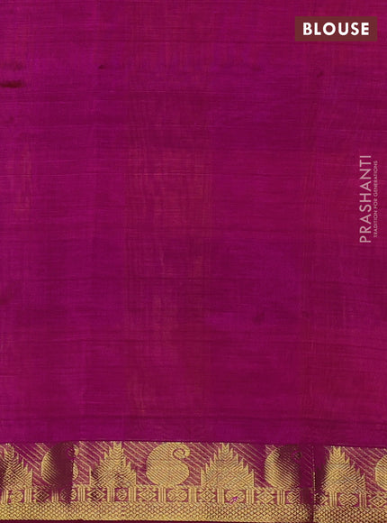 Silk cotton saree yellow and pink with allover paalum pazhamum checks & zari buttas and zari woven border