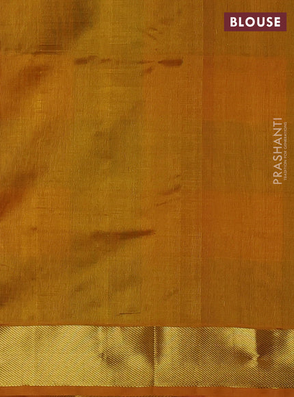 Silk cotton saree multi colour with allover paalum pazhamum checks & zari buttas and zari woven border