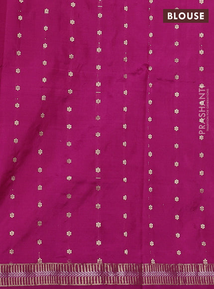Pure banarasi silk saree pink with zari woven buttas and zari woven border